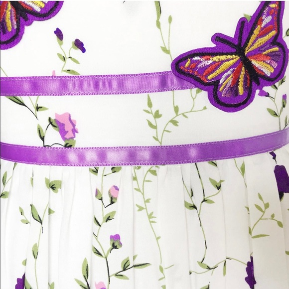 Purple floral dress - Picture 4 of 7